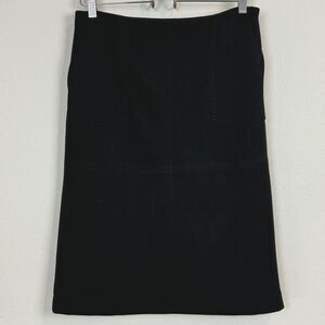 Gibson Latimer Black Microsuede Midi Skirt M